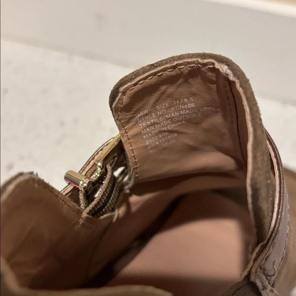 Kenneth Cole Toddler Girls Peep Toe Ankle Strap Booties Brown Size 11